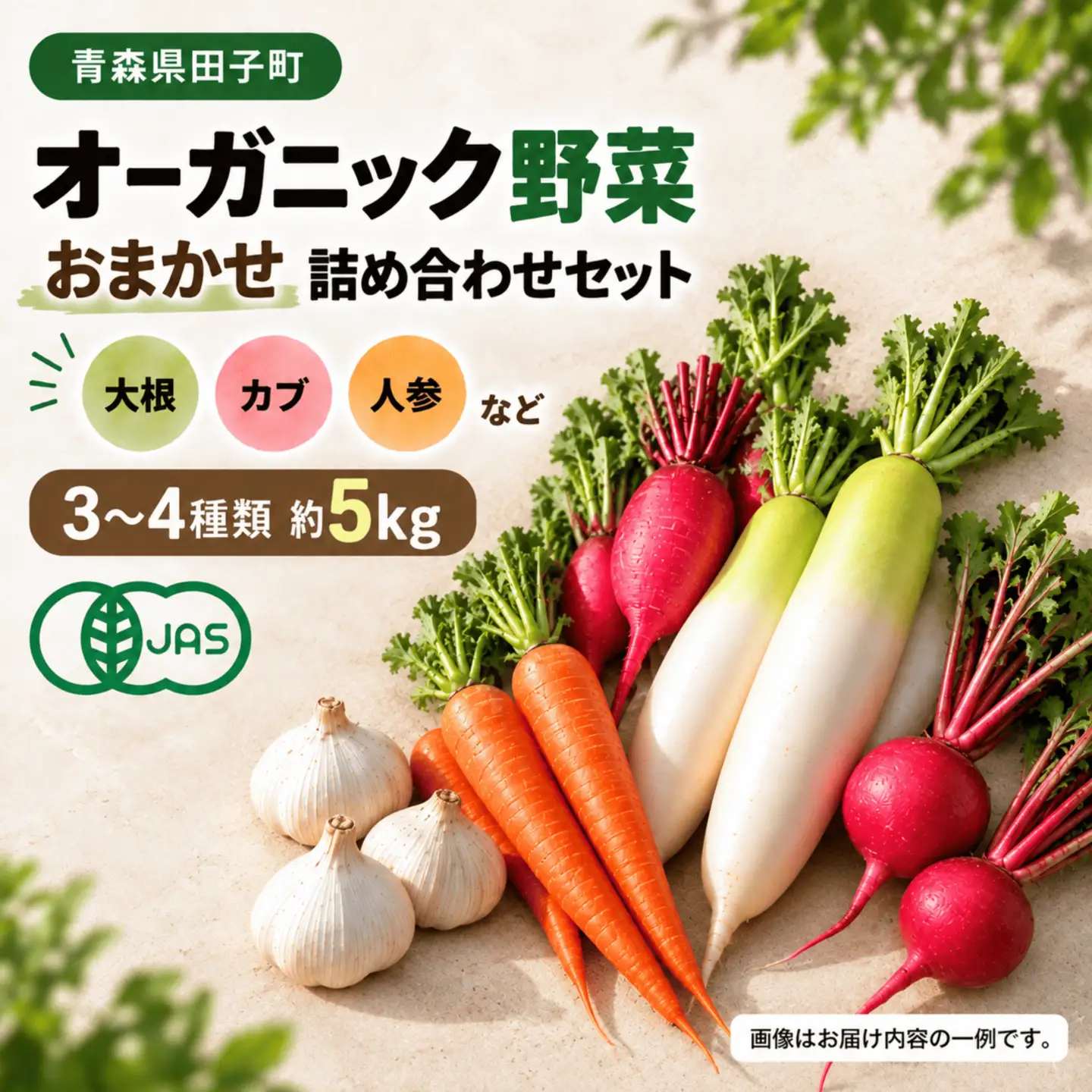 やまもと農産のオーガニック野菜詰め合わせ 約5kg