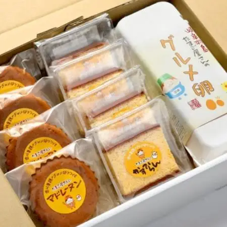 【吉川養鶏】グルメ卵、マドレーヌ、カステラセット　羽島観光協会推奨【はしまブランド】認定品【1789872】