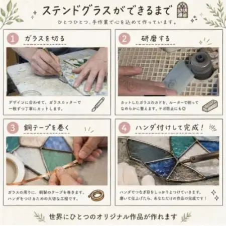 ステンドグラス　体験教室チケット　6回分【1758006】