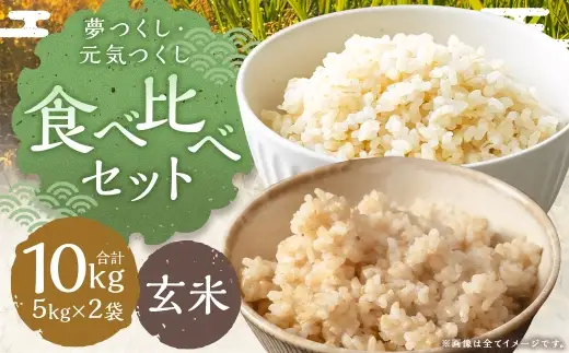 食べ比べセット 10kg （ 5kg × 2袋 ） 玄米 夢つくし 元気つくし お米 米 こめ コメ 飯 ご飯 おにぎり 国産 福岡県産