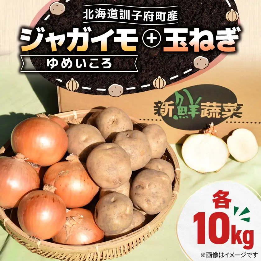 【北海道訓子府町】ゆめいころ(ジャガイモ)10kg+玉ねぎ10kg 　【配送不可地域：離島・沖縄県】【1771323】