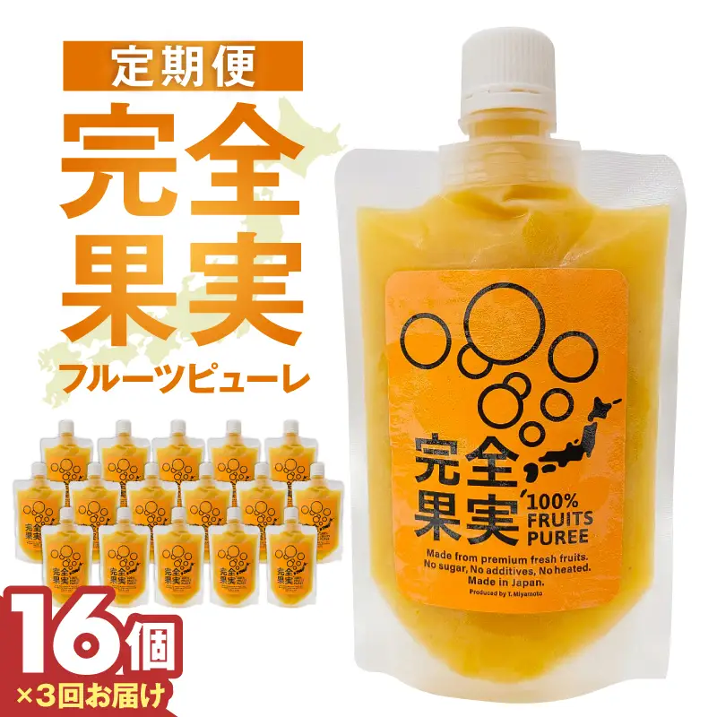 完全果実　定期便16個セット（3回） 【kw0290-0004】