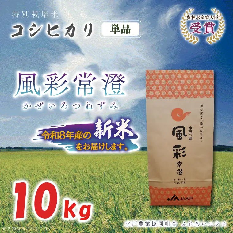 令和8年産 特別栽培米コシヒカリ「風彩常澄」10kg 新米 特A（FC-11）