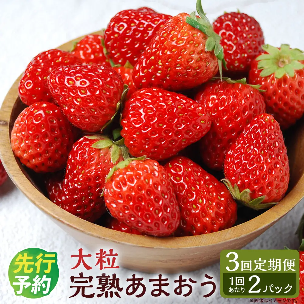 ［ 定期月指定3回 ］ 3回定期便 完熟あまおう （ 大粒サイズ ） 275g × 2パック いちご 果物 フルーツ 果実 果汁 果肉 甘み 国産 福岡県産 ビタミンC 冷蔵 定期発送 【 2027年1月上旬-3月下旬頃発送予定 】