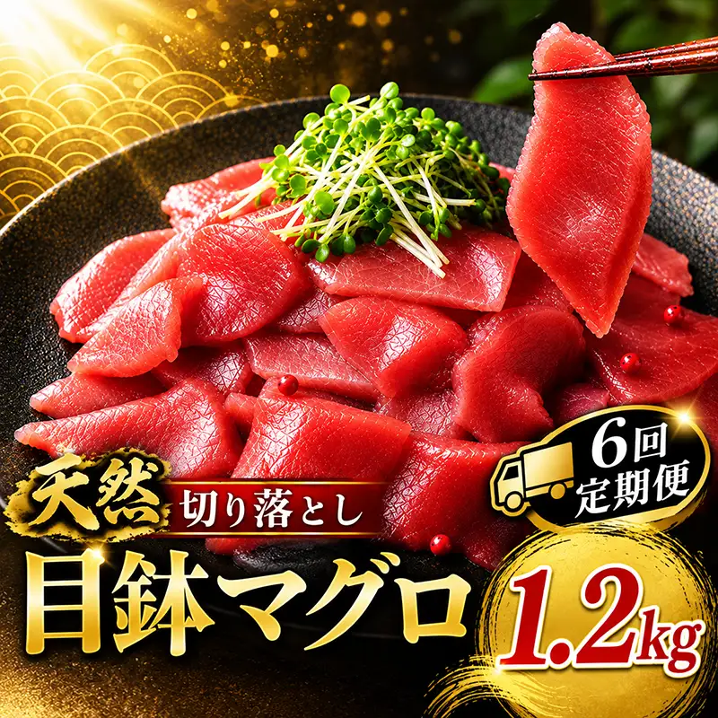 6回定期便 天然めばちマグロ 切り落とし マグロ1.2kg