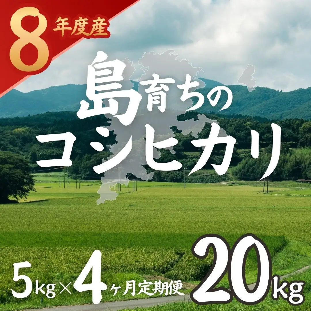 【令和8年産 新米】 お米 コシヒカリ 5kg×4か月定期便 海士町産 