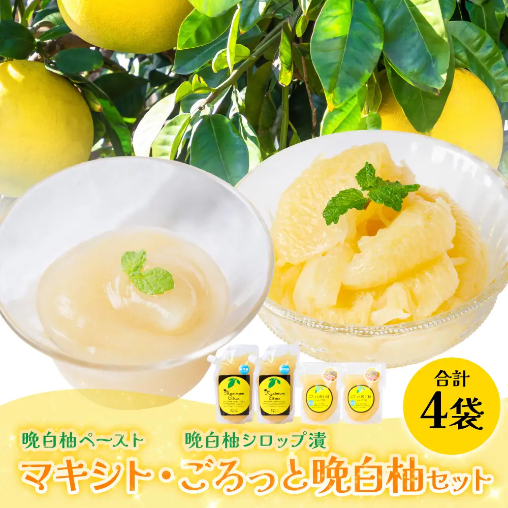 柑橘 【先行予約】 晩白柚ペースト「マキシト」・晩白柚シロップ漬「ごろっと晩白柚」セット 柑橘 【2027年1月中旬より順次発送】