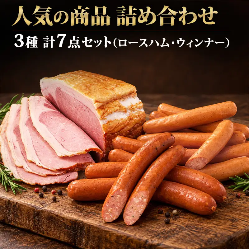人気の商品詰め合わせ(ロースハム・ウィンナー) 加工肉 豚肉 豚 肉 お肉 加工食品 加工品 手造り ギフト 贈り物 プレゼント 神奈川県 綾瀬市