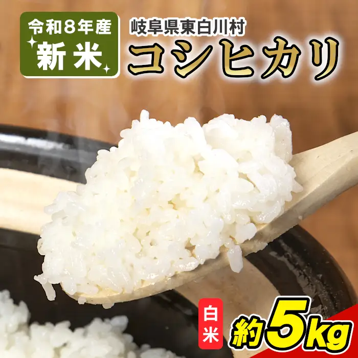 【令和8年産】新米 コシヒカリ 約5kg 米 白米 精米 ご飯 おにぎり こしひかり ブランド米 田代ライス