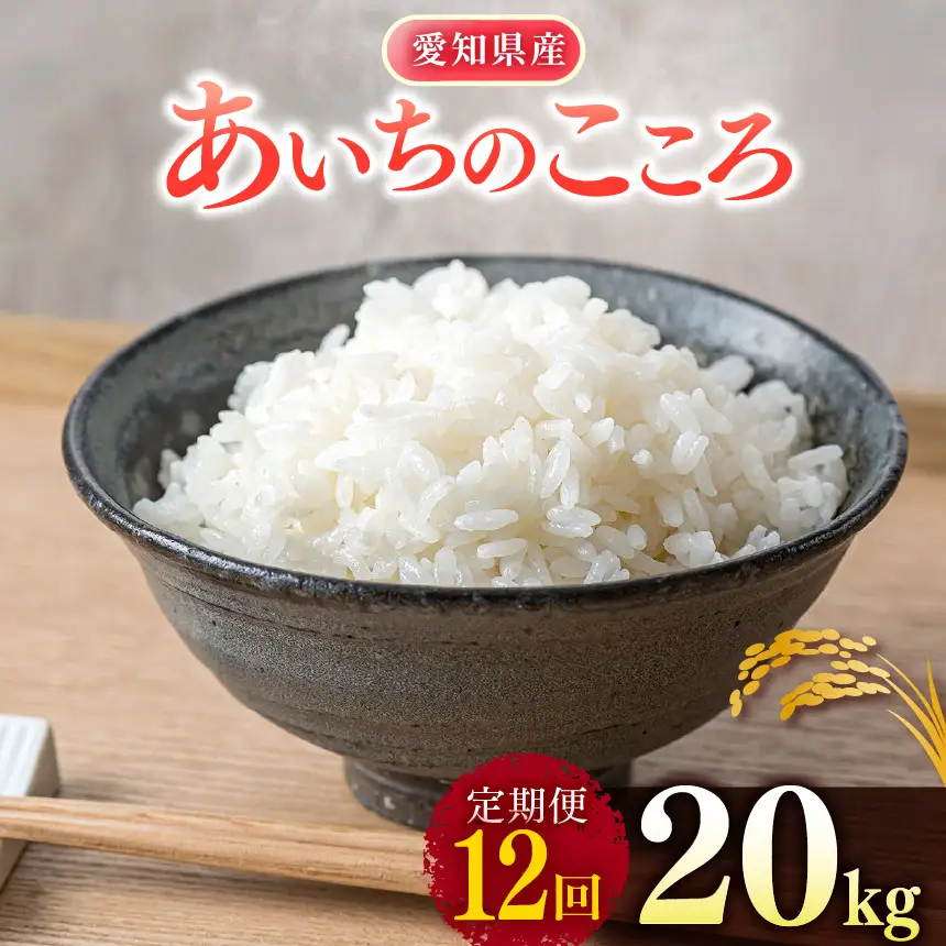 【 新米 令和8年産 】【定期便12回】愛知県産 あいちのこころ 20kg｜米
