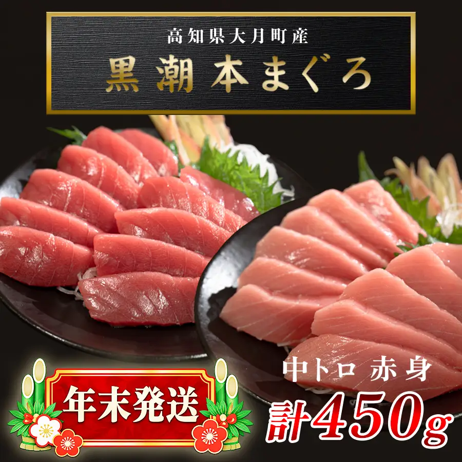 【養殖マグロ】大月町産養殖 お刺身・マグロ2種セット 年末発送