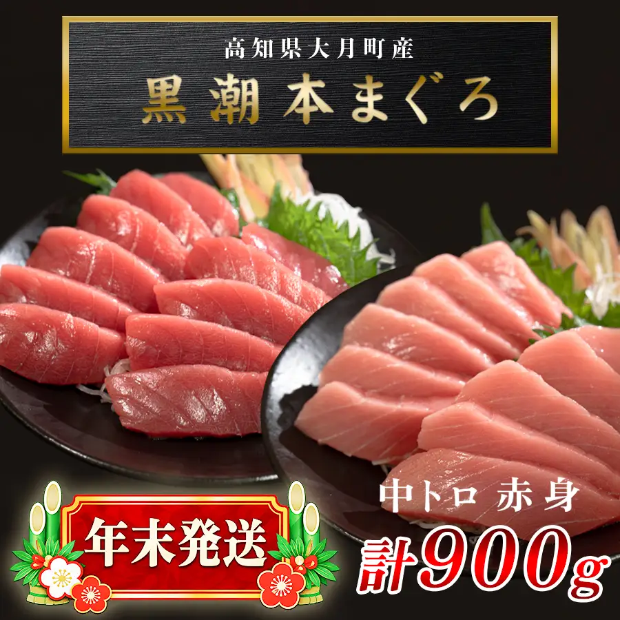 【刺身】訳あり 不定貫 本マグロ 刺身 赤身 中トロ 2種 900g 年末発送