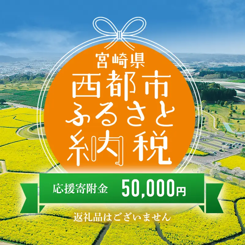 【返礼品なし】宮崎県西都市 寄附のみの応援受付（1口 50,000円）＜1-17a＞