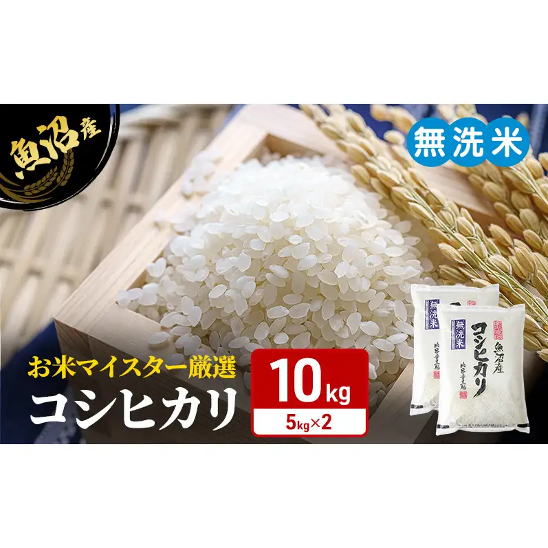 お米マイスター厳選　魚沼産コシヒカリ（無洗米）10kg（5kg×2） 米 お米 こしひかり 魚沼市