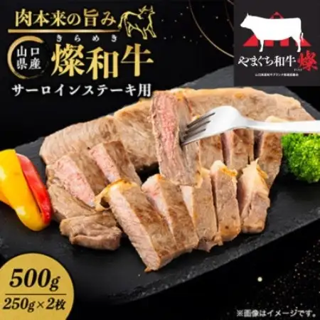 山口県産 燦(きらめき)和牛サーロインステーキ用 500g【配送不可地域：離島】【1776948】