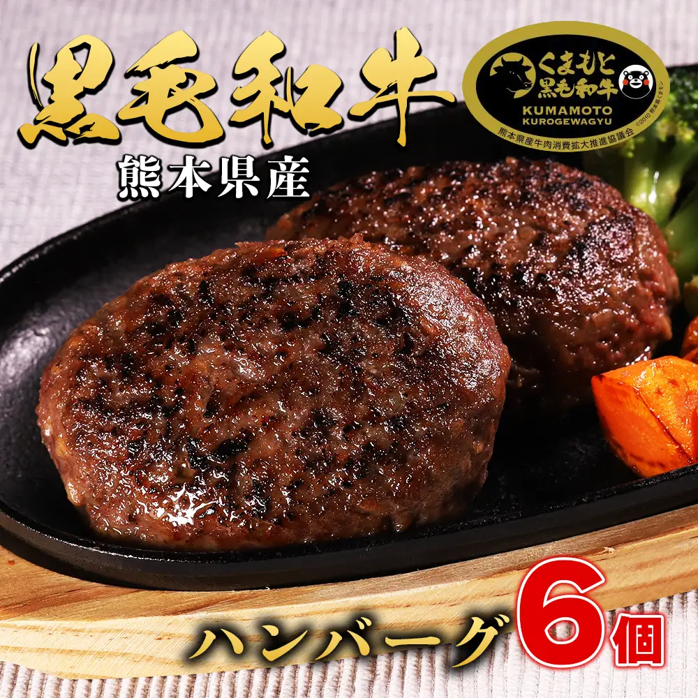 くまもと黒毛和牛 ハンバーグ 150g×6個 (計900g) 