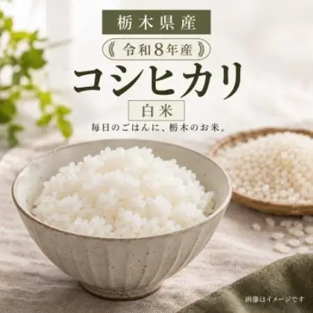 【令和8年産】栃木県産 コシヒカリ 白米 2kg【2000203】