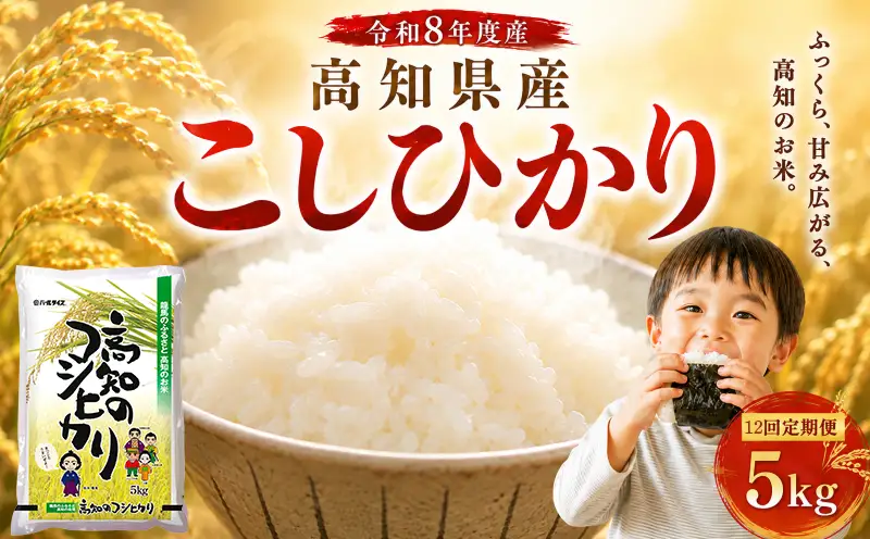 令和8年産 新米 こしひかり 5kg 12回定期便 新米