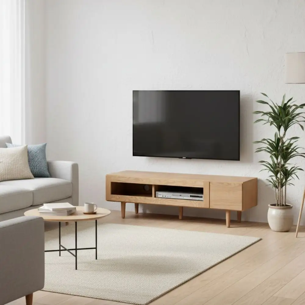 【レッドオーク】大川家具 幅120cm テレビボード  -fleuret-フルーレ