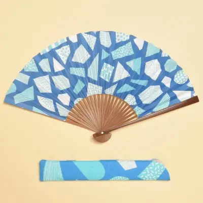 【みのや扇舗】/fan/fun扇子（小サイズ：青色）