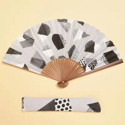 【みのや扇舗】/fan/fun扇子（大サイズ：うす墨）