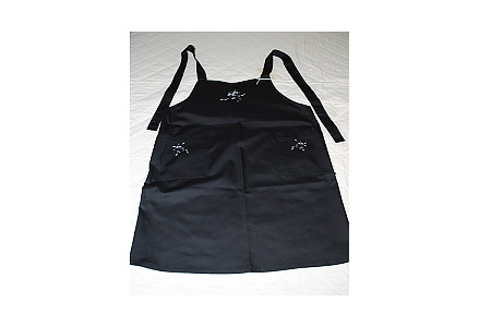 【先着8枚限定】手刺繍 エプロン 黒 | あ！寝装広場ワタコウ キッチン用品 雑貨 日用品 日本製 | M20S49
