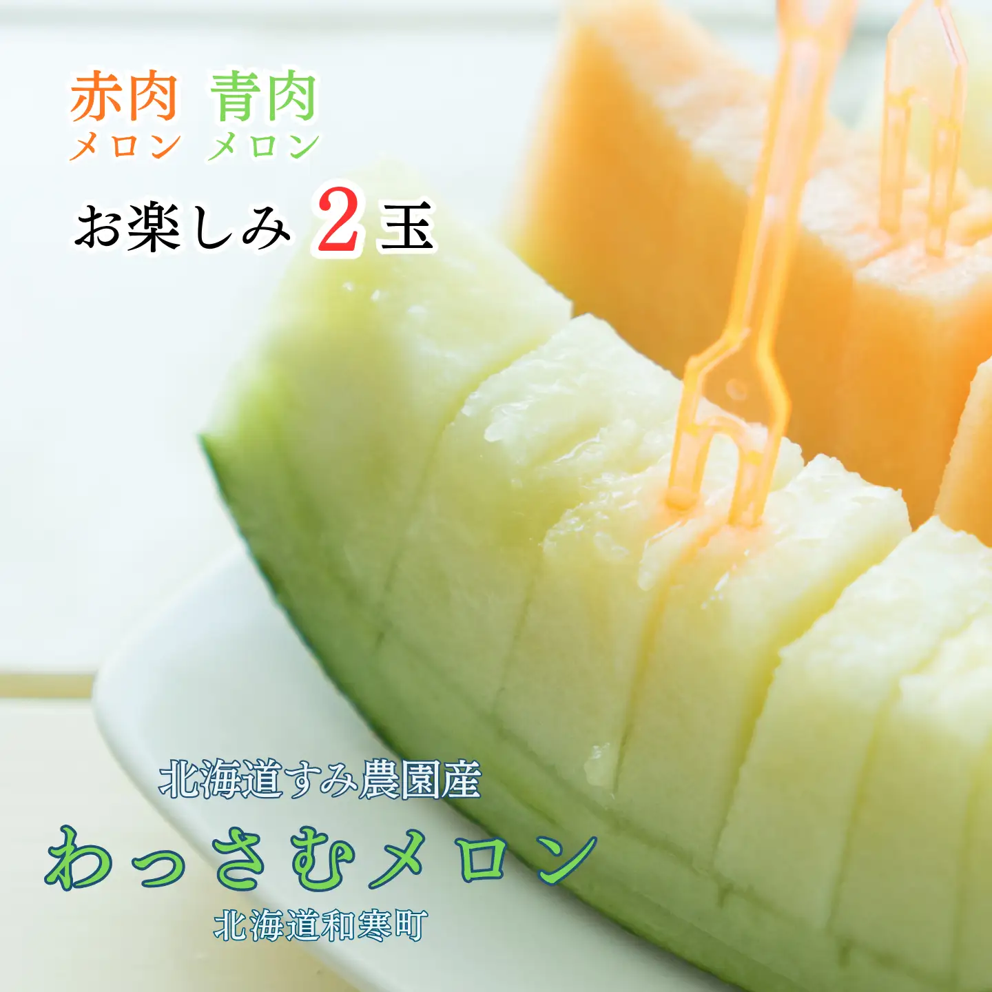 【ふるさと納税】≪令和8年産予約≫わっさむ産メロン（お任せ2玉）【7～8月お届け】