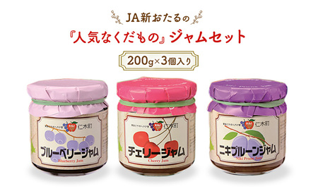 ジャムセット JA新おたる ブルーベリープルーン 北海道産 ジャムセット【200g×3個】
