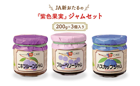 ジャムセット 紫色果実 JA新おたる 北海道産 ジャムセット【200g×3個】