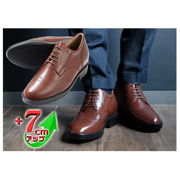 シークレットシューズ ウイング 茶 シークレットシューズ 26.5cm