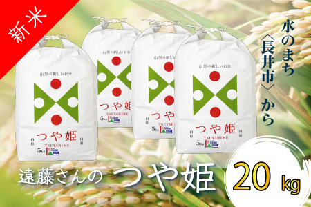 【令和8年産新米】【特別栽培米】遠藤さんの「つや姫」20kg(5kg×4袋)_A073(R8)