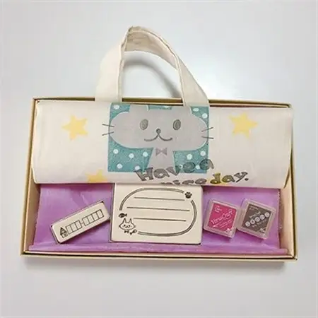 ネコのバッグ＆消しゴムはんこセット【1110460】