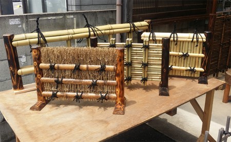 【竹工芸品】ミニ竹垣の置物 民芸品 インテリア  建仁寺垣