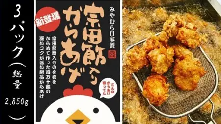 宗田節入りからあげ（冷凍950g）×３パック 鶏むね肉 唐揚げ 揚げるだけ 簡単 おつまみ ビール お弁当 惣菜 おかず 冷凍食品 時短 おいしい 国産 【R01663】