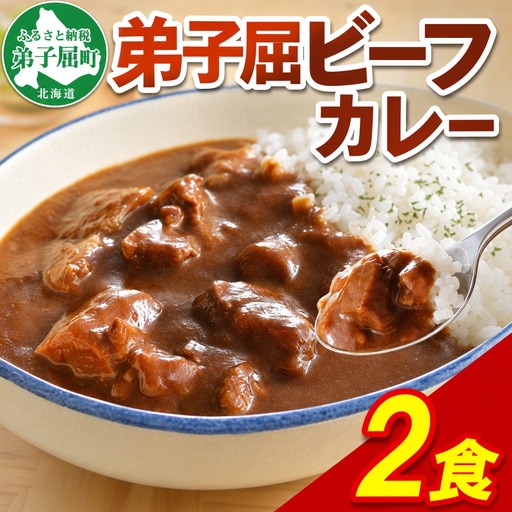 ビーフカレー 2個 セット 中辛 牛肉 業務用 レトルトカレー 野菜 備蓄 まとめ買い 北海道 弟子屈町 548