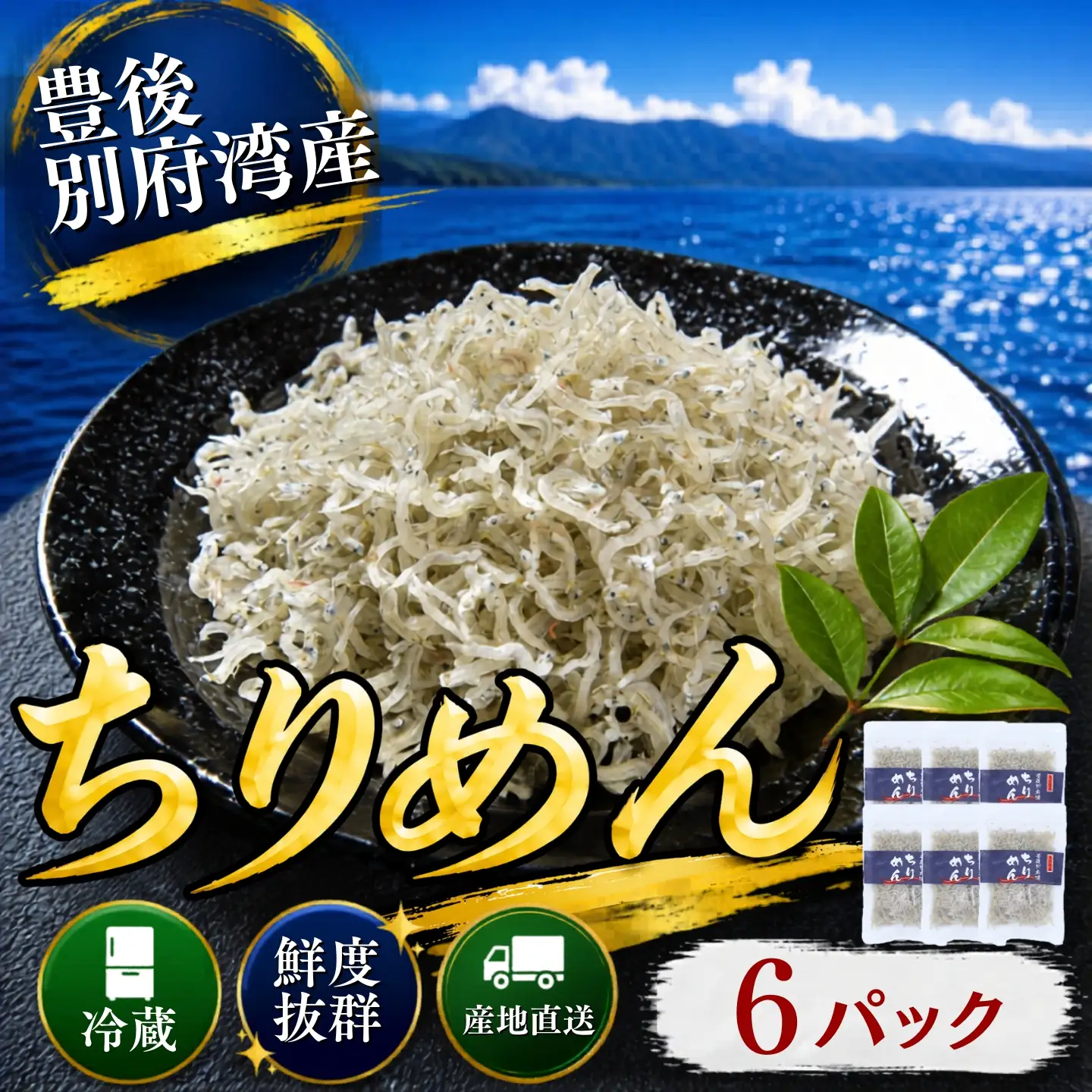 ちりめん 小分け 国産 ちりめんじゃこ シラス セット ／ 豊後別府湾ちりめん 6パック 計330g（55g×6p） 国産 添加物不使用  ＜108-232＞