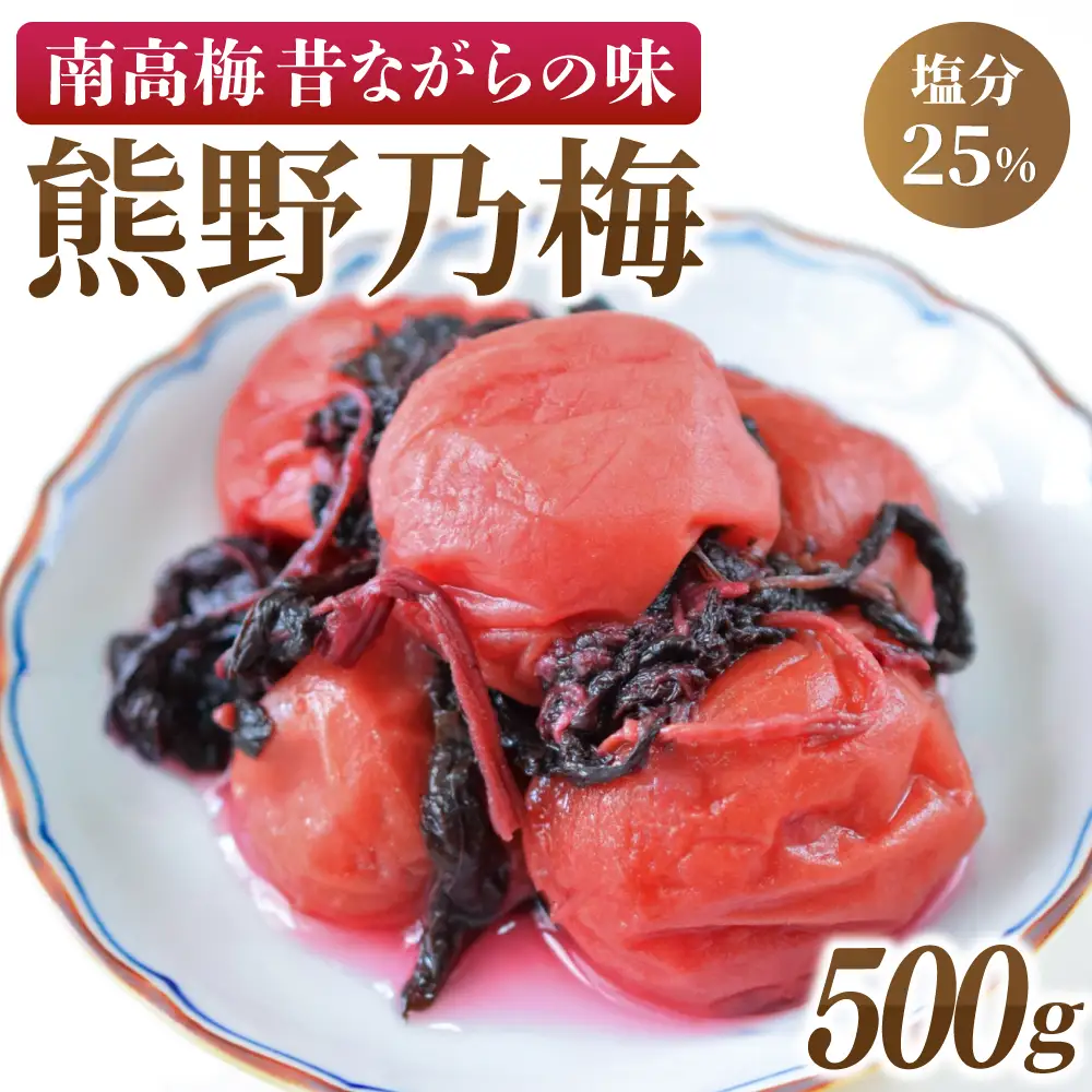 梅干し 南高梅 熊野乃梅 500g 梅干し【snby0001】