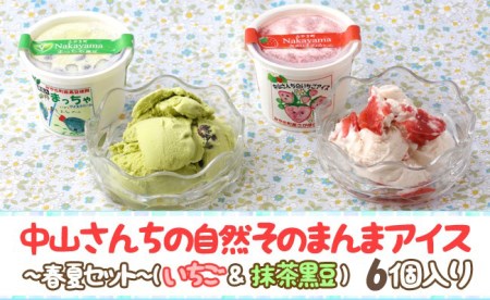 AE032_農家が考えたなめらかアイス６個（いちご＆黒豆抹茶）