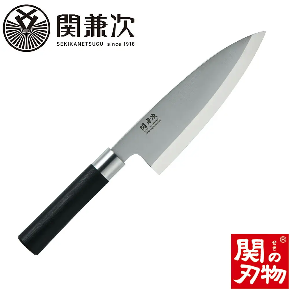 プラ柄 口金付き和包丁 出刃 180mm　H19-13　【最長6か月を目安に配送】