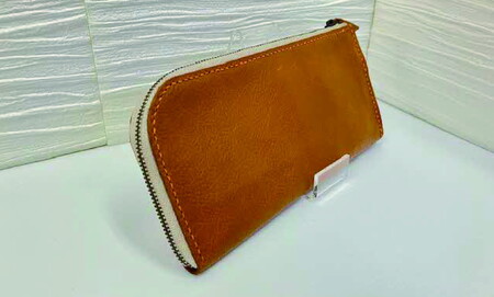 L型ファスナー長財布 レザー 手縫い 115-N192