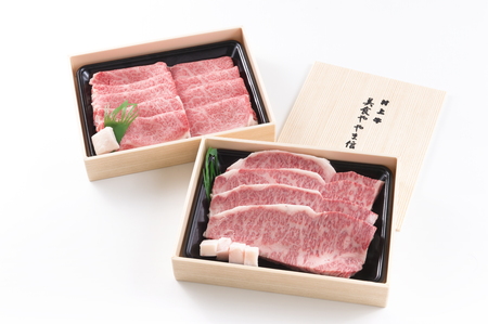 F4001 村上牛 A5等級 サーロインステーキ 200g×4枚・すき焼肉 約700g 詰合せセット