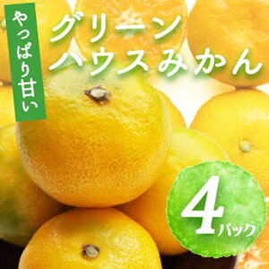 【2026年先行予約】グリーンハウスみかん 4パック 【ミカン 蜜柑 柑橘 温州みかん 有田みかん ハウスミカン 和歌山】_BF6055