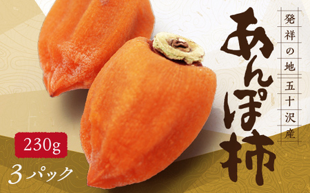 五十沢のあんぽ柿 230g×3パック  F20C-248