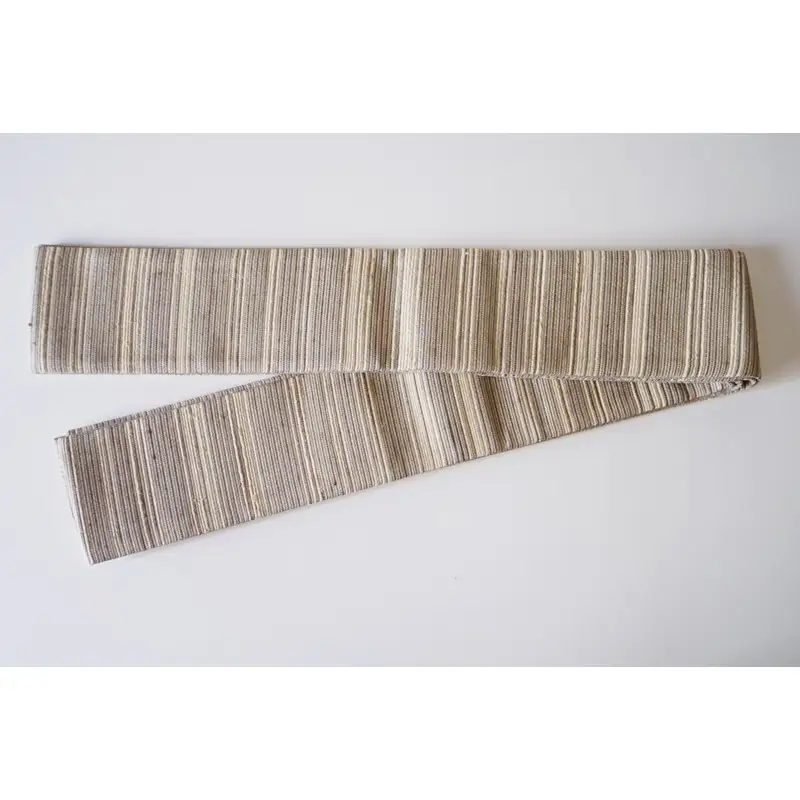 丹後の藤布 角帯「藤糸あそび」（ベージュ）