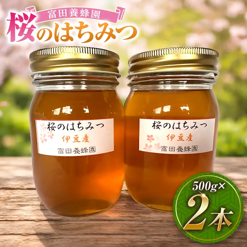 富田養蜂園 桜のはちみつ（500g×2本）