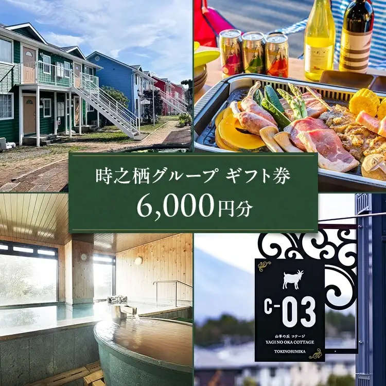 時之栖グループギフト券（6,000円分） | 宿泊券 トラベル ギフト券 利用券