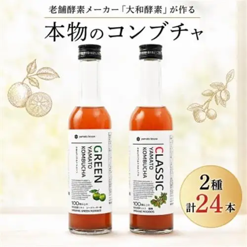 老舗酵素メーカー「大和酵素」が作る、 本物のコンブチャ (280ml×24本
