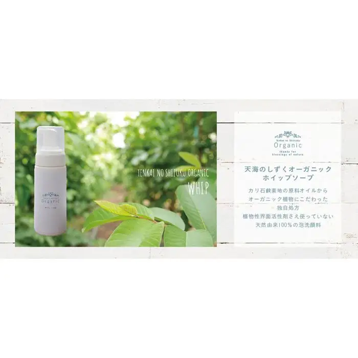 【天然成分100％】 有機JAS認証 有機グアバ農園 天海のしずくオーガニック ホイップソープ