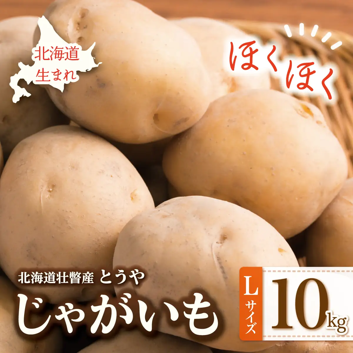 ＜2026年9月下旬よりお届け＞北海道壮瞥町産じゃがいも（とうや）Lサイズ10kg SBTN005