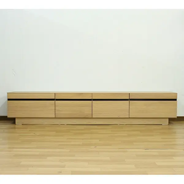 【開梱・設置】ミリオン 210cm テレビボード（ナチュラル）　AX053